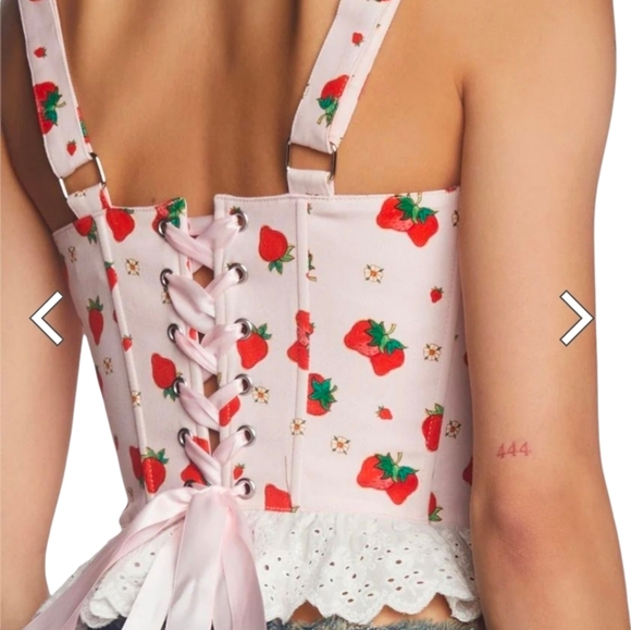 Dolls Kill x Strawberry Shortcake Meadow Greeting Corset Top New w/ Tags - Picture 4 of 4